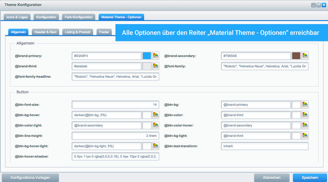 Theme Backend