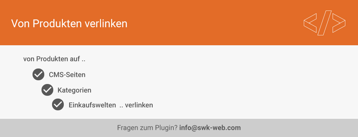 Von Produkten auf Seiten verlinken