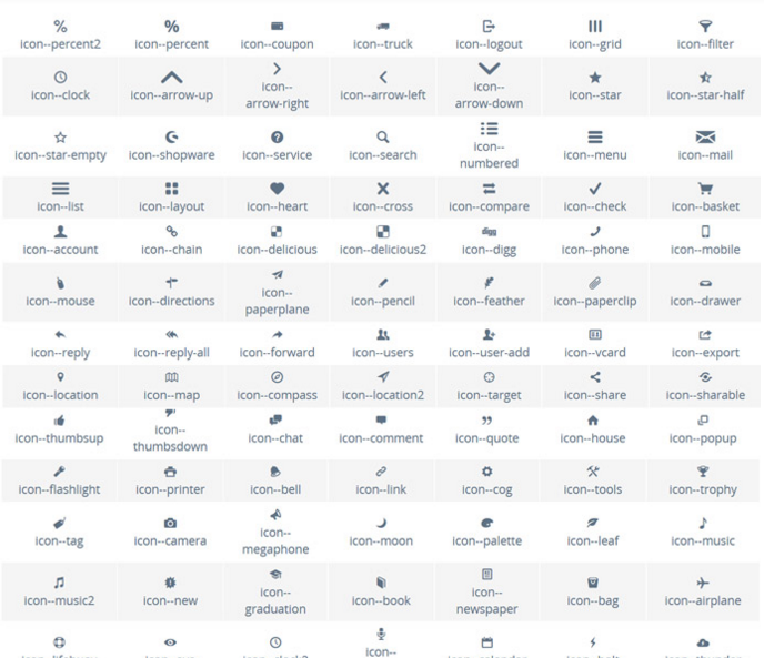 Shopware 5 Icons